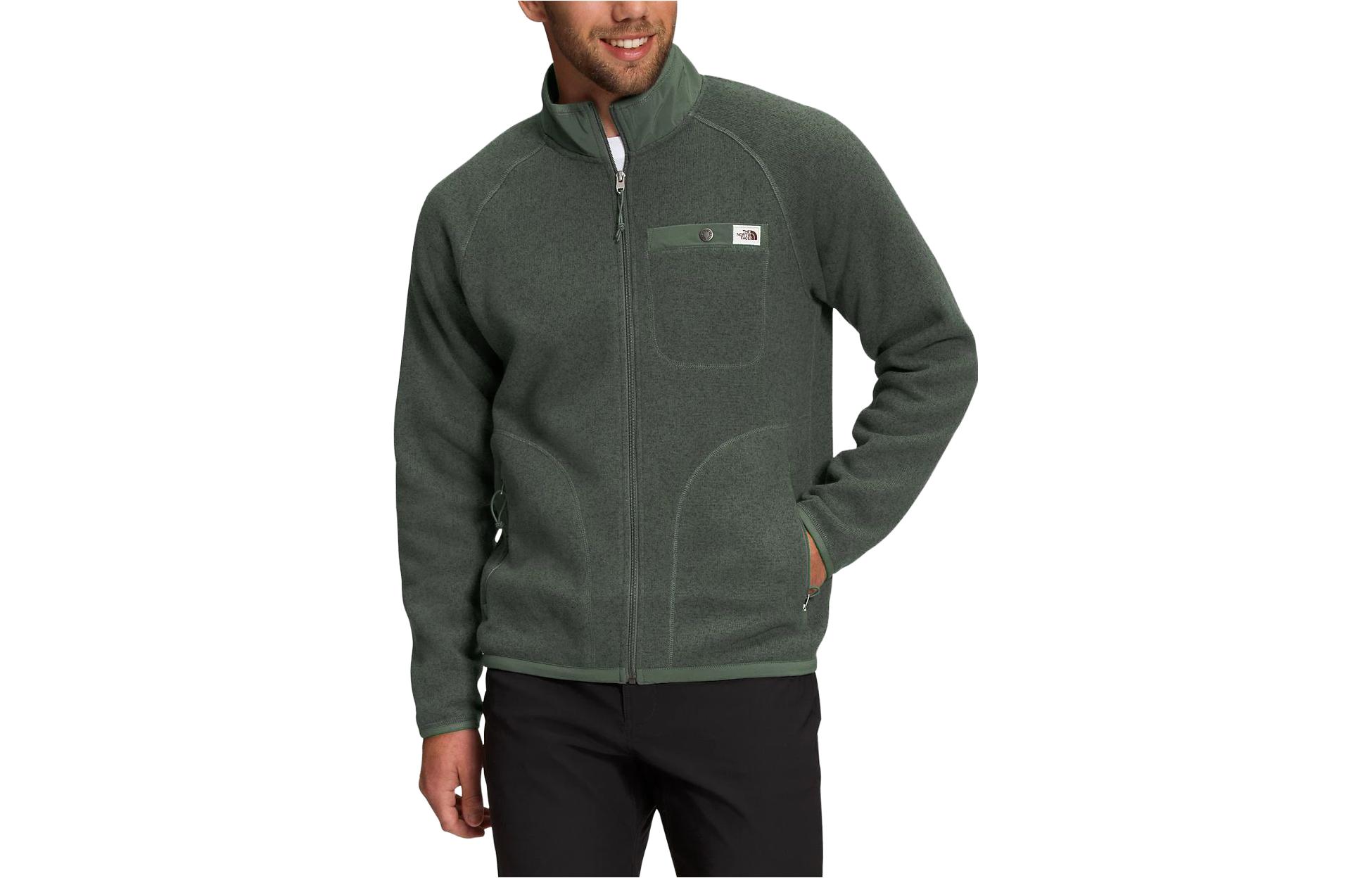 TNF Green Zip-Up Solid Color Jacket NFOA5GL1-KS7