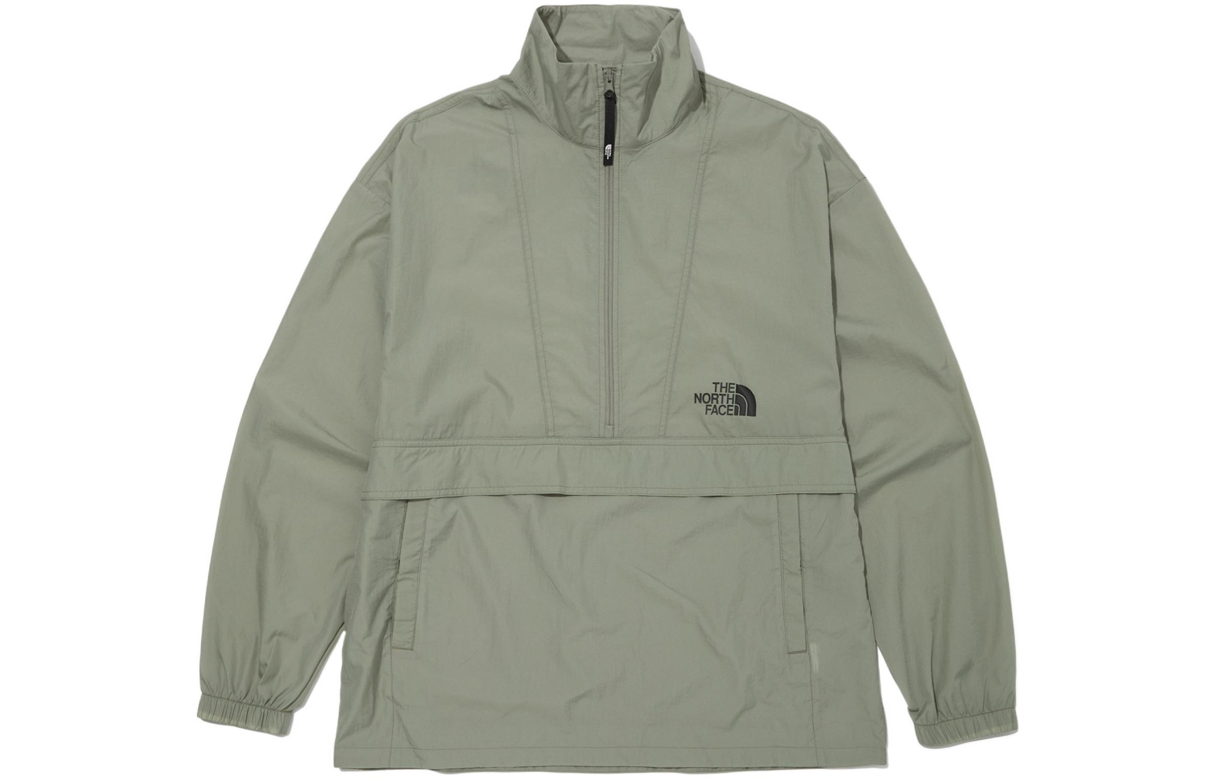 TNF Grey-Green Half-Zip Pullover Jacket - Autumn Edition NA3BN05B