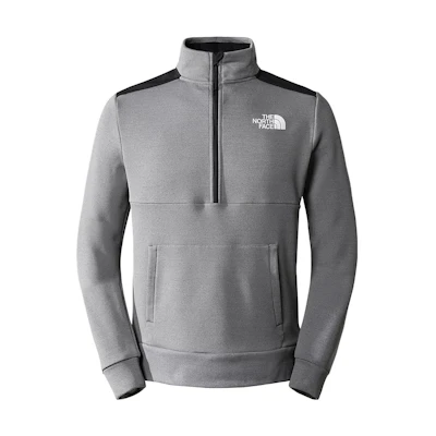 TNF Grey Colorblock Logo Print High-Neck Sweatshirt Jacket NF0A7ZAK-GVD