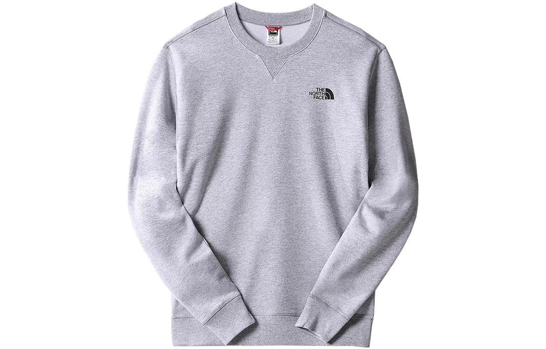 TNF Grey Crewneck Long-Sleeve Sweatshirt with Logo NF0A7X1I-DYX