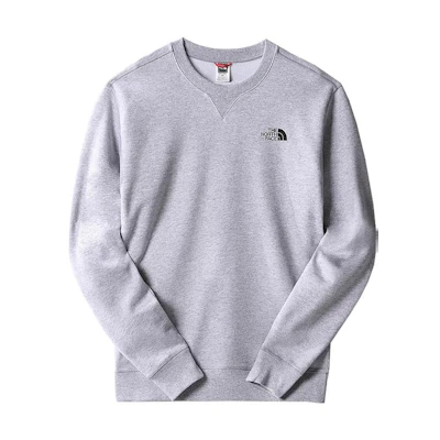 TNF Grey Crewneck Long-Sleeve Sweatshirt with Logo NF0A7X1I-DYX