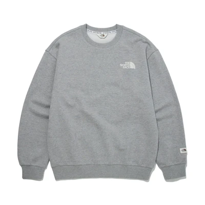 TNF Grey Crewneck Sweatshirt Unisex with Embroidered Logo NM5MM50K