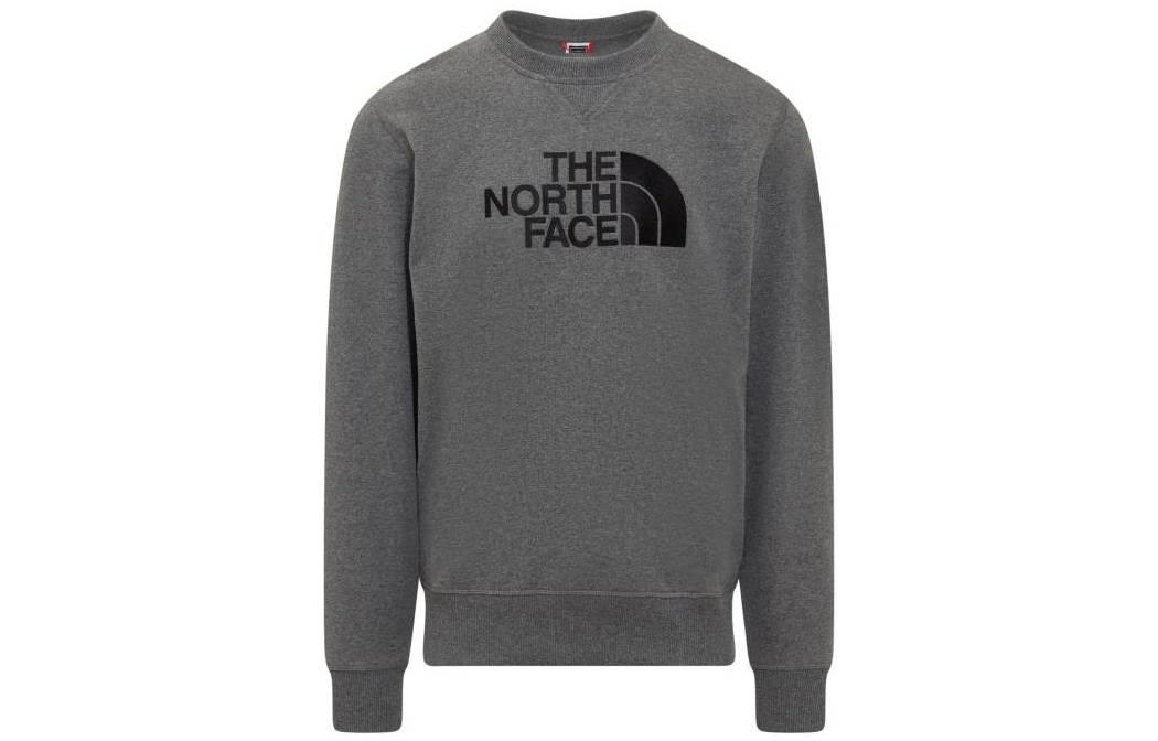TNF Grey Crewneck Sweatshirt with Large Logo Print NF0A4T1E-DYY