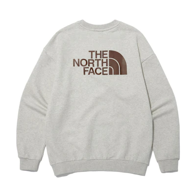 TNF Grey Crewneck Sweatshirt with Large Back Logo Unisex Style NM5MN61B