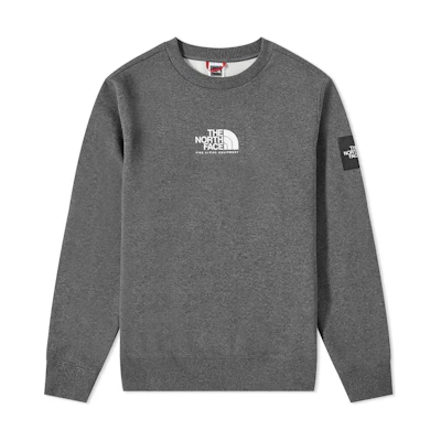 TNF Grey Crewneck Sweatshirt with Logo Print NF0A7X36-DYY