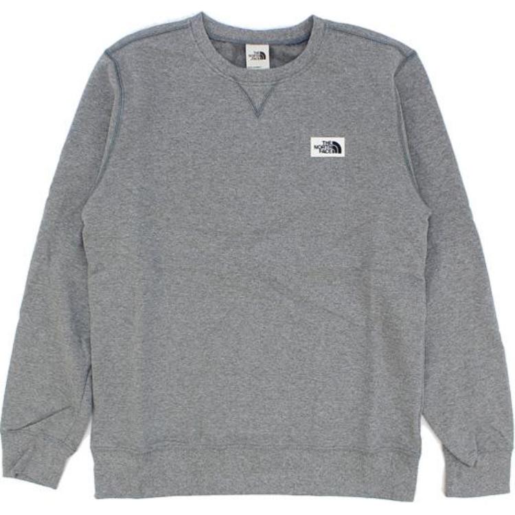 TNF Grey Crewneck Sweatshirt with Solid Logo Design NF0A7WXH-DYY