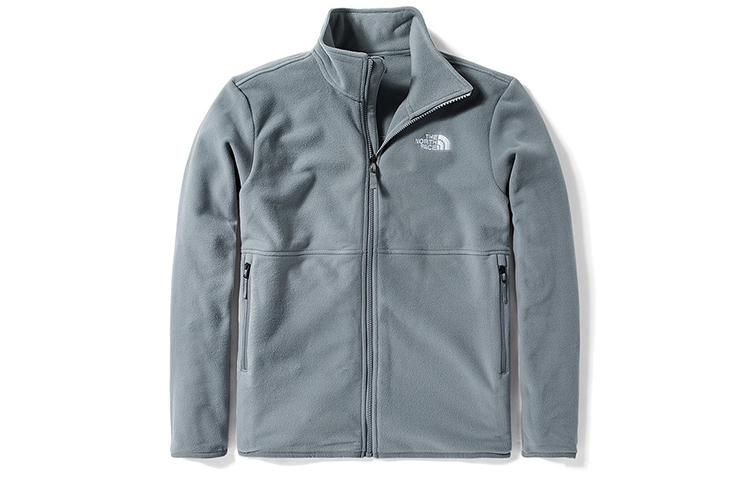 TNF Grey Fleece Jacket - Warm, Comfortable, Regular Fit 4NA3-V3T