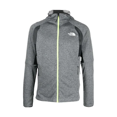 TNF Grey Hooded Zip Jacket with Logo Print NF0A823QP-IJY