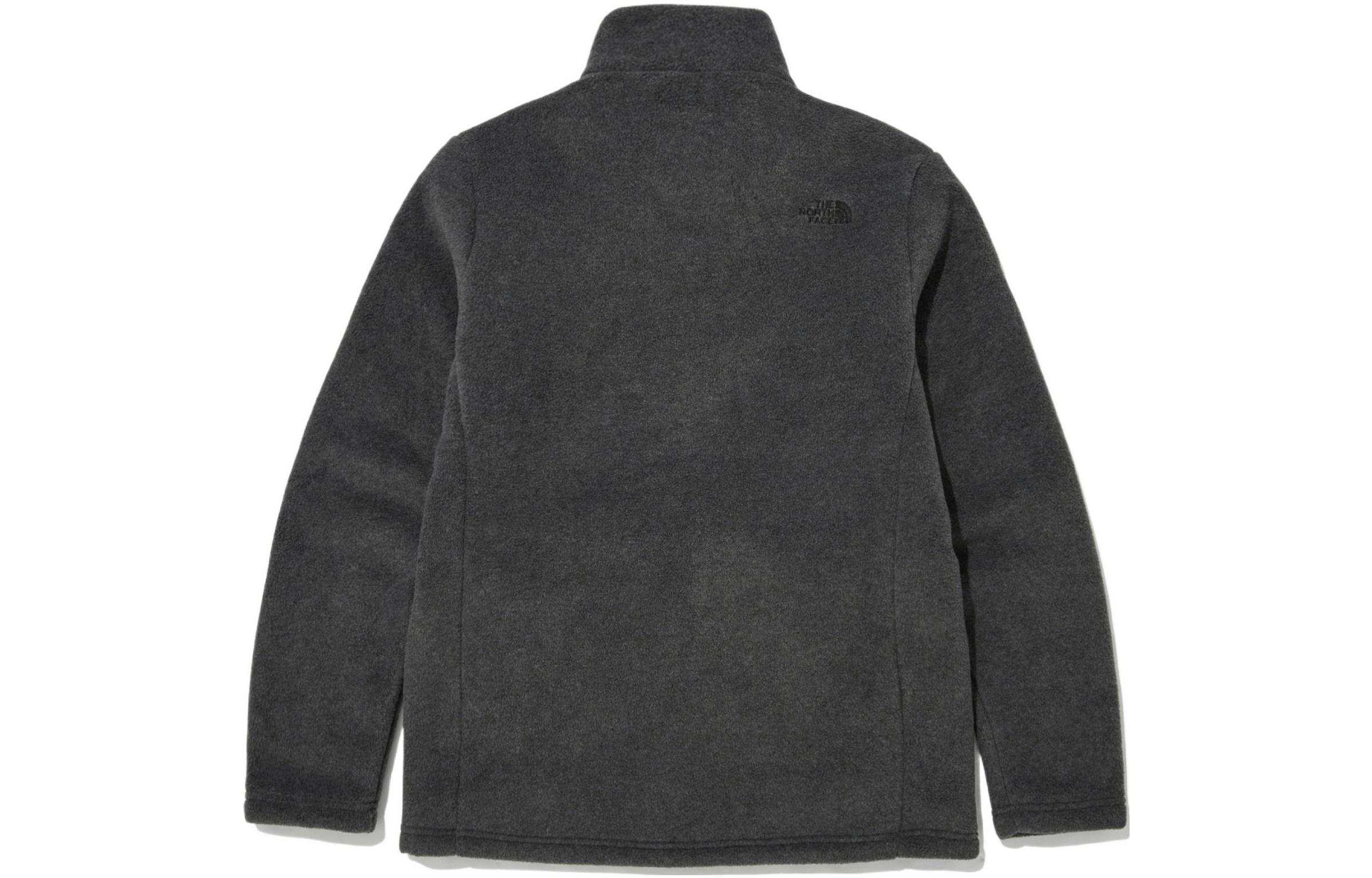 TNF Grey Logo Embroidered Zip-Up Stand Collar Jacket Unisex NJ4FN60B 圖 3