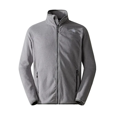 TNF Grey Logo Fleece Jacket for Men - Warm Full-Zip Design NF0A855X-DYY