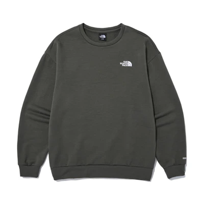 TNF Grey Logo Print Crewneck Sweatshirt NI5MN53F