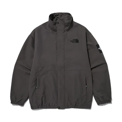TNF Grey Logo Print High-Neck Zip Jacket Unisex NJ3BN54K