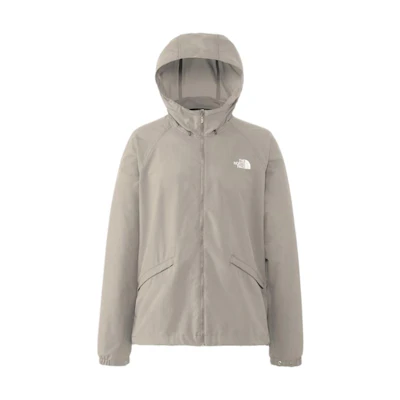 TNF Grey Logo Print Hooded Loose-Fit Jacket NP22132M-NT