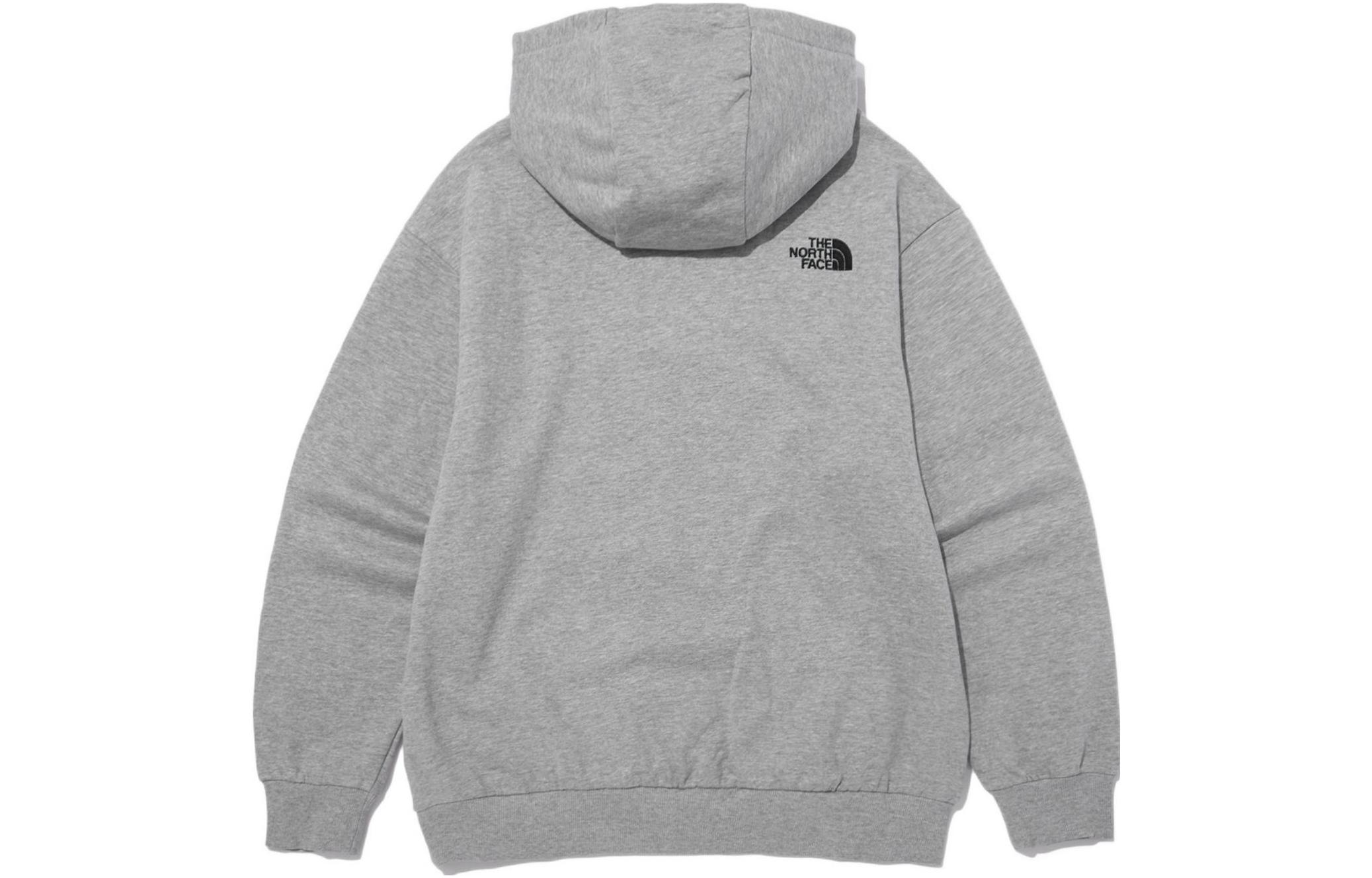 TNF Grey Logo Print Hooded Pullover Sweatshirt NM5PN90C 圖 3