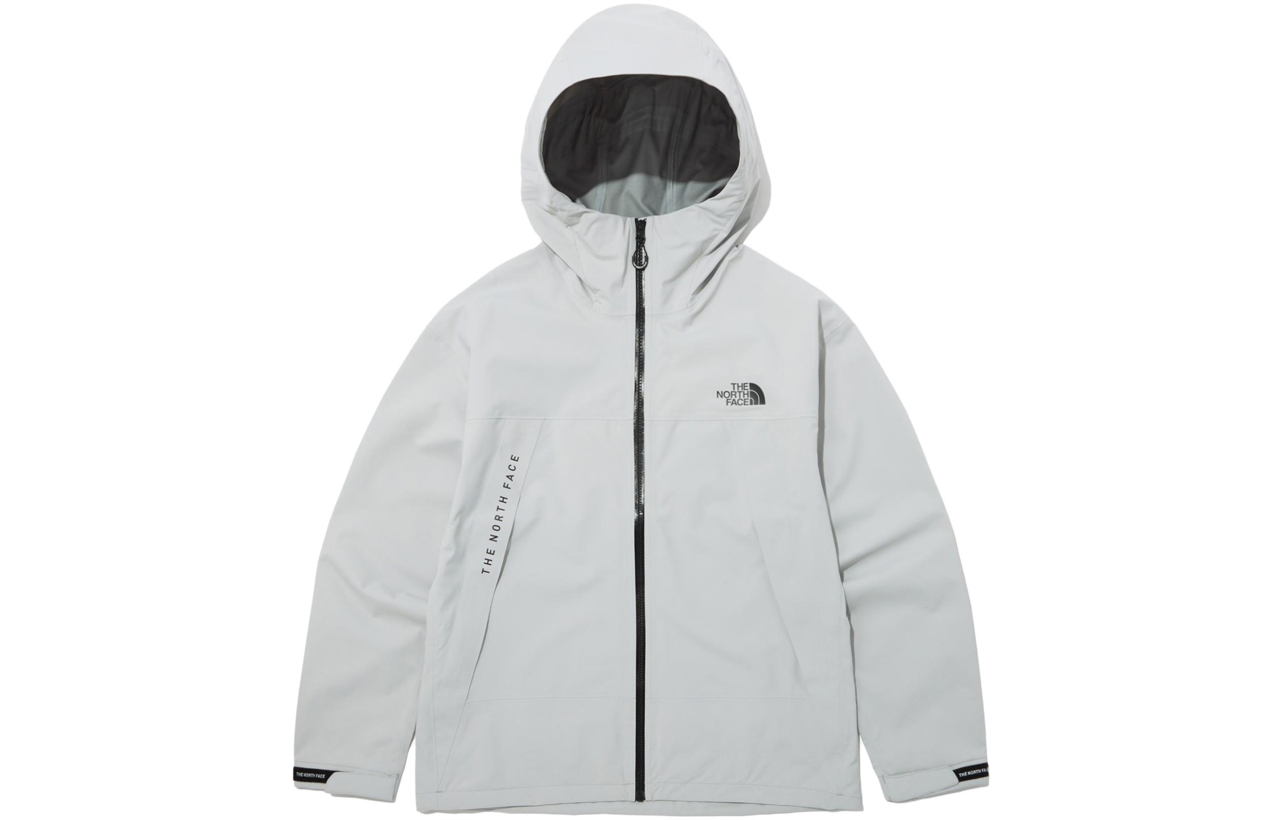 The North Face Grey Logo Print Long Sleeve Hoodie Jacket NJ2HP05C