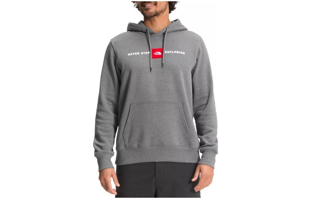 TNF Grey Logo Print Pullover Hoodie NF0A3Y9J-DYY
