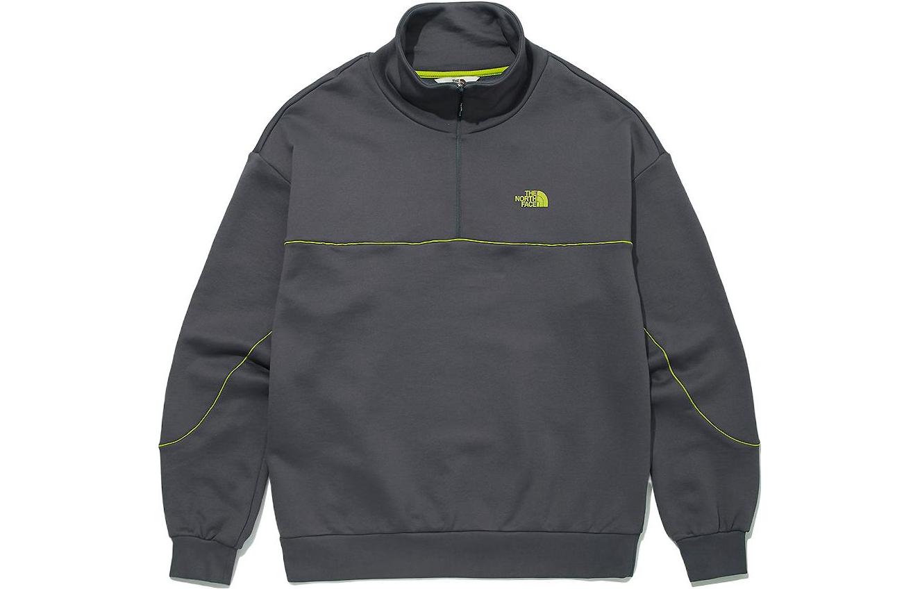 TNF Grey Long Sleeve Jacket with Solid Logo Print NM5ML56J