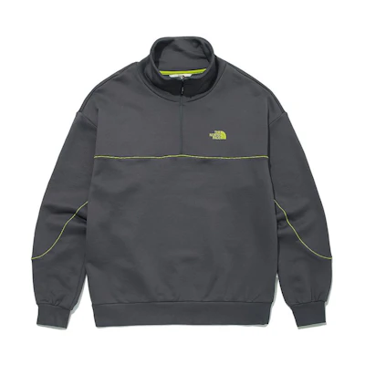 TNF Grey Long Sleeve Jacket with Solid Logo Print NM5ML56J