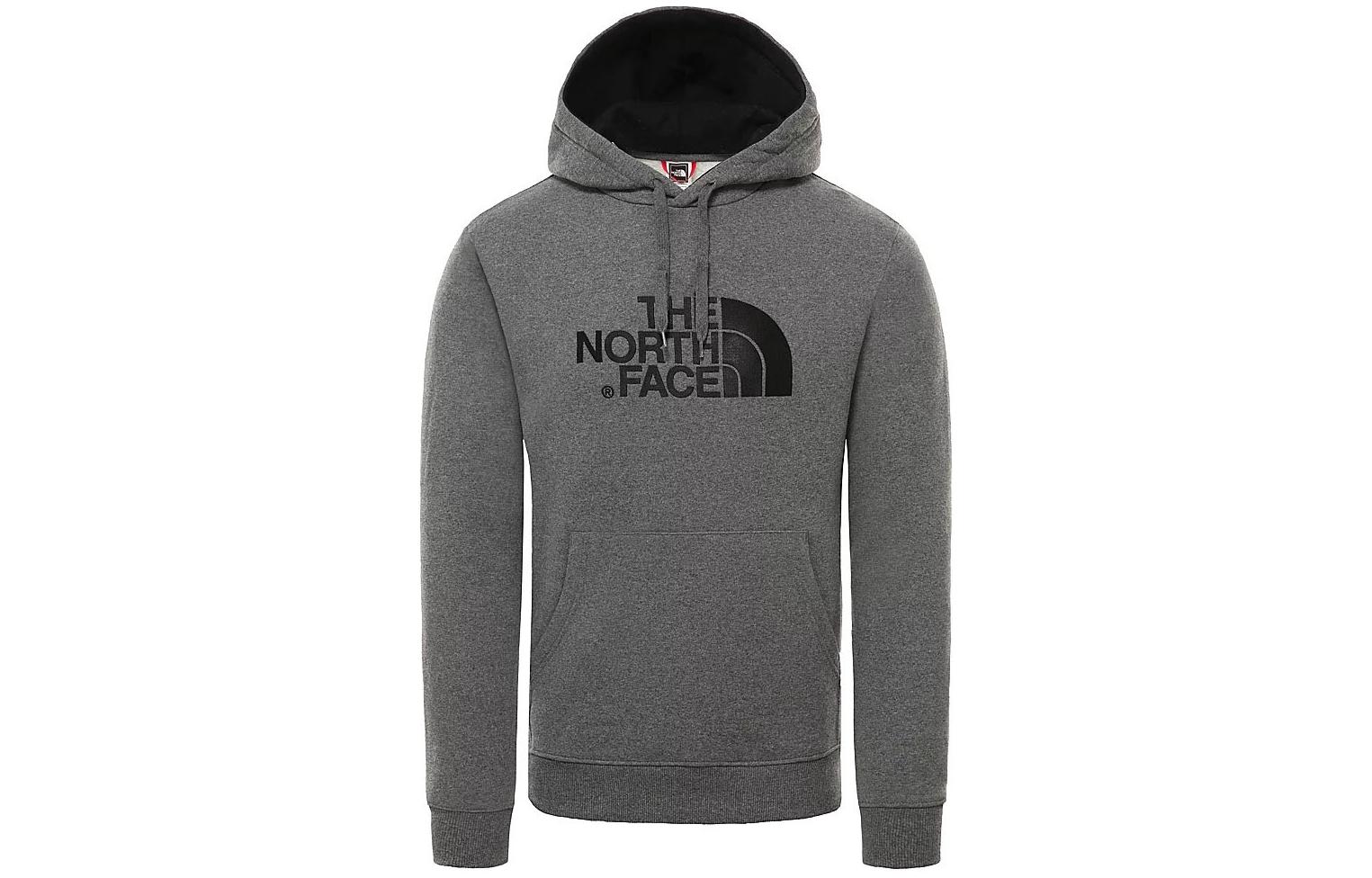 TNF Grey Loose Fit Hoodie with Letter Print NF00AHJY-LXS