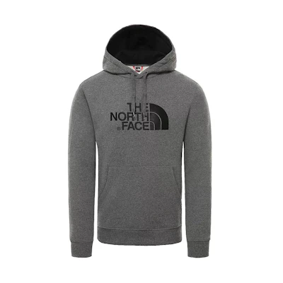 TNF Grey Loose Fit Hoodie with Letter Print NF00AHJY-LXS