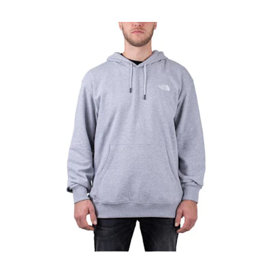 TNF Grey Pullover Hoodie with Logo Lettering NF0A7ZJ9-DYX