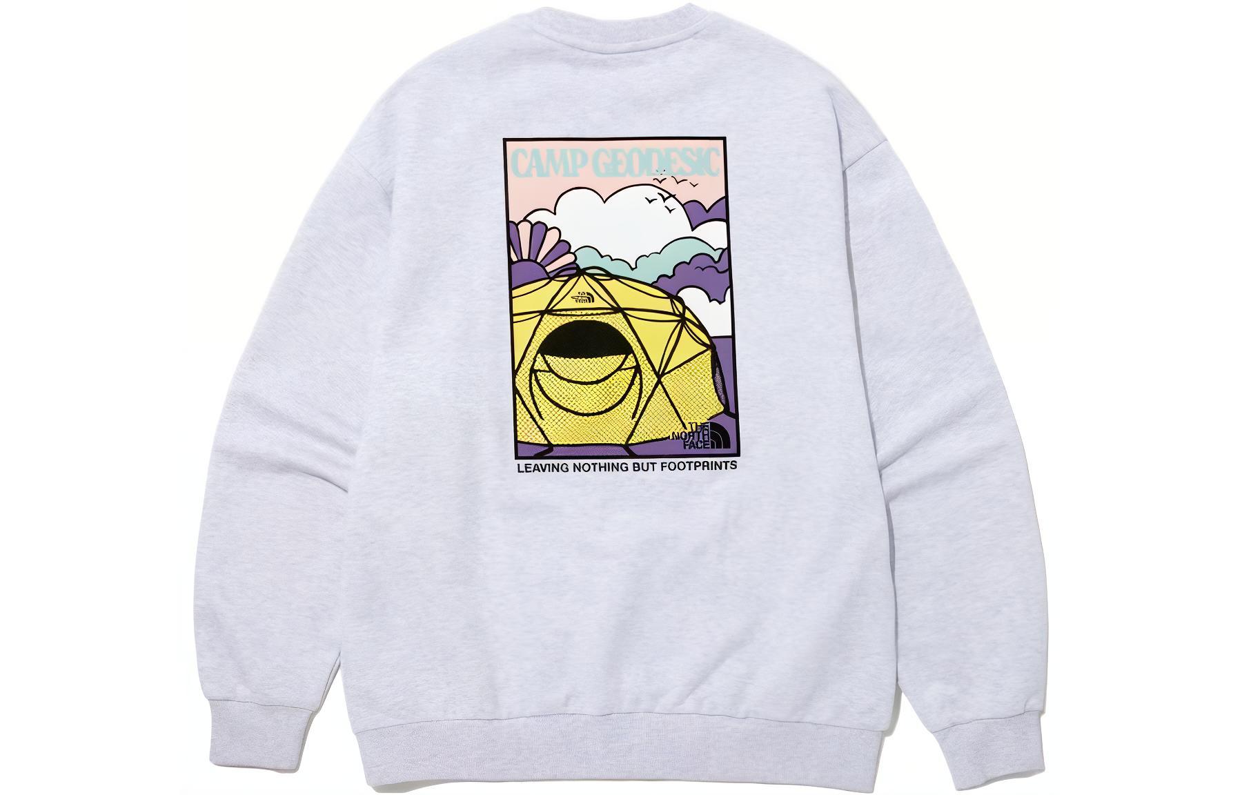 TNF Grey Pullover Sweatshirt with Scenic Back Print NM5MP01C