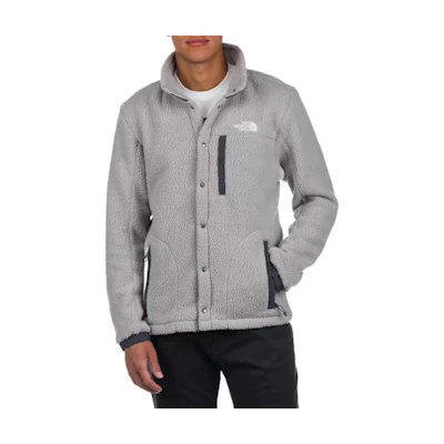 TNF Grey Snap-Button Logo Long-Sleeve Jacket NF0A7V3O-SG4