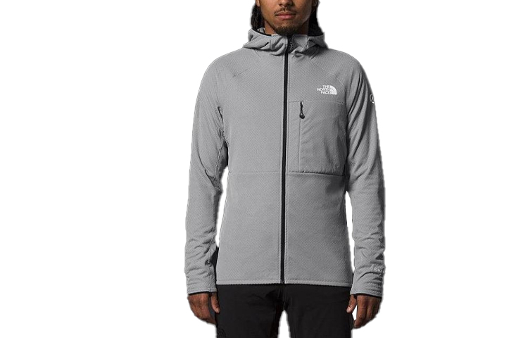 TNF Grey Straight-Cut Logo Print Long Sleeve Jacket NF0A5J7S-A91