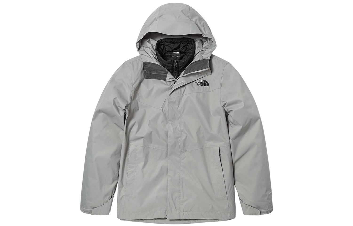 TNF Grey Tri-Climate Waterproof Jacket with Logo NF0A81QT-GVV
