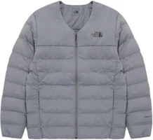 The North Face Grey V-Neck Zip-Up Logo Print Long Sleeve Cotton Jacket NJ3NQ58C The North Face Grey V-Neck Zip-Up Logo Print Long Sleeve Cotton Jacket NJ3NQ58C