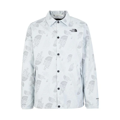 TNF Grey White Printed Long Sleeve Button-Up Shirt Jacket NF0A7QTN-8Q2
