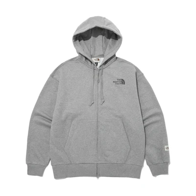TNF Grey Zip-Up Hoodie Unisex Casual Loose Fit NJ5JP51J