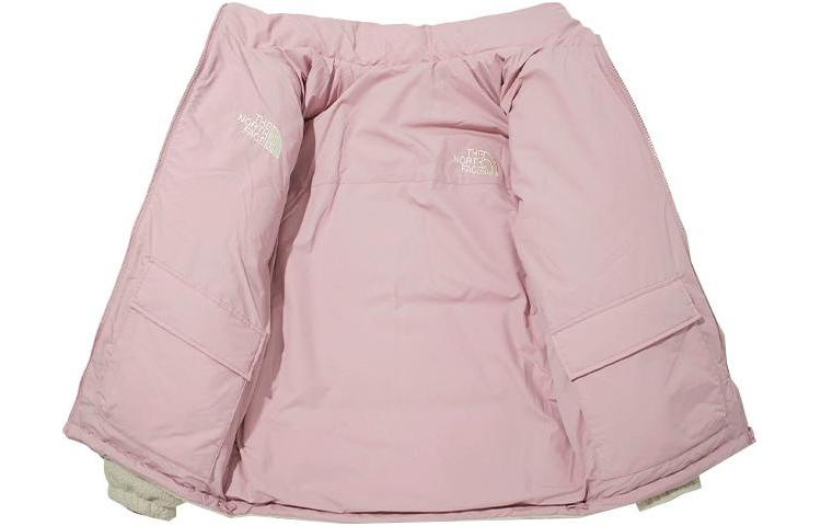 Lookbook The North Face Grin Hybrid Down Reversible Fleece Jacket Pink Unisex Winter Coat. NJ1DM58L