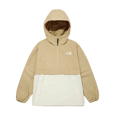 TNF Half-Zip Colorblock Hoodie Jacket Khaki NA4HM50K