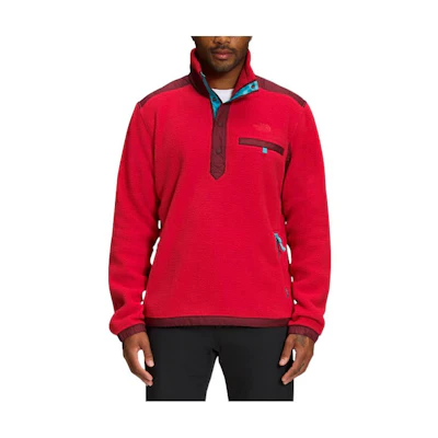 TNF Half-Zip Embroidered Logo Jacket Red NF0A7ZWY-I11