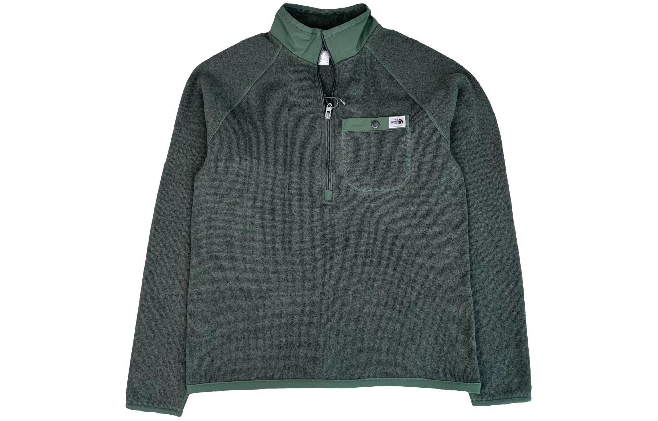 The North Face Half-Zip Fleece Pullover Sweatshirt Army Green NF0A5GL2-QCV