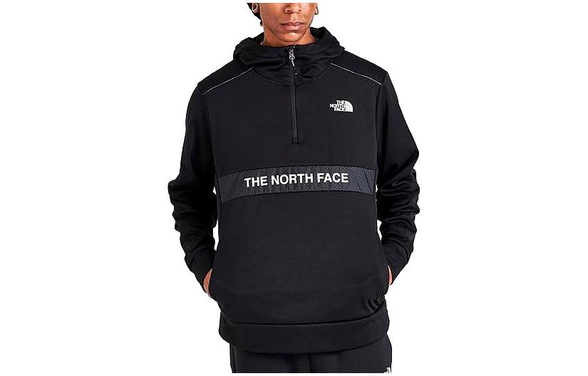 TNF Half-Zip Hoodie - Logo Print, Black NF0A82DI-001