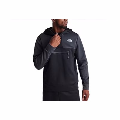 TNF Half-Zip Hoodie Black with Logo Patch Design NF0A83G9-001