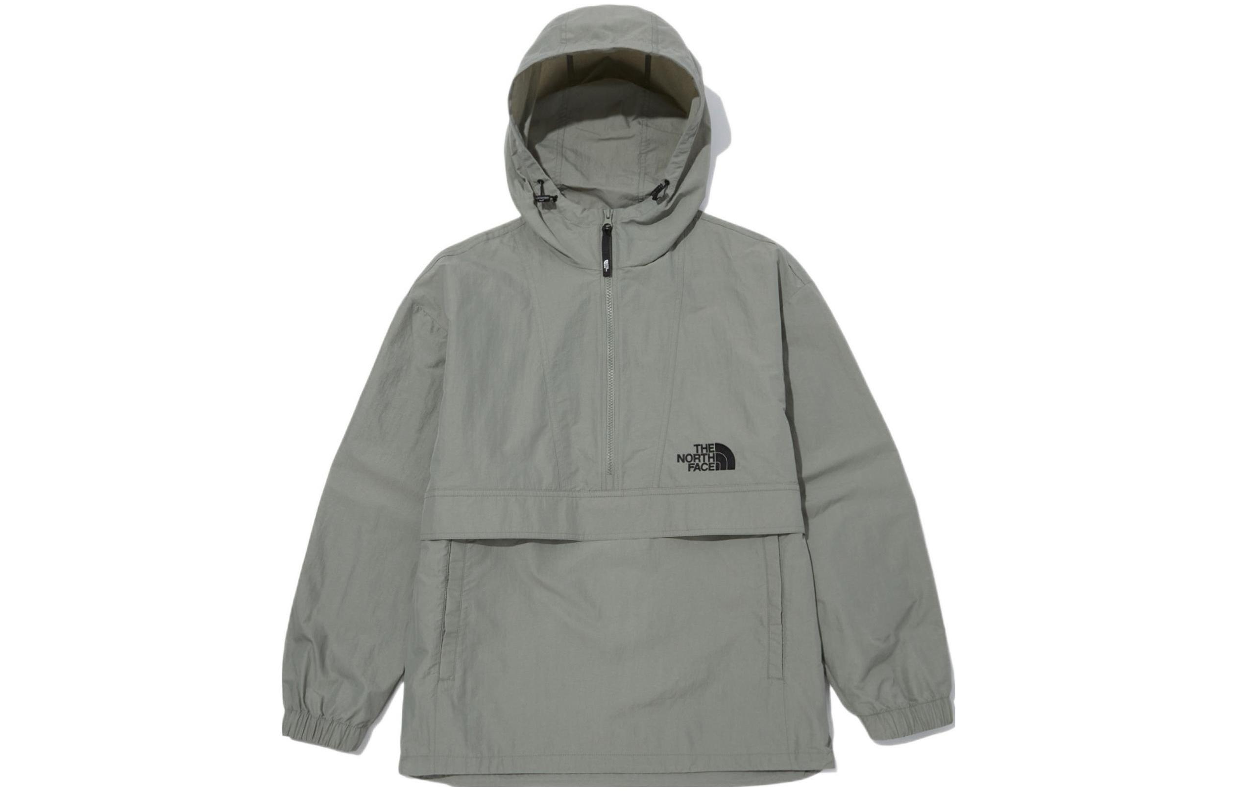 TNF Half-Zip Hoodie Jacket Solid Color - Gray NA3BN04B