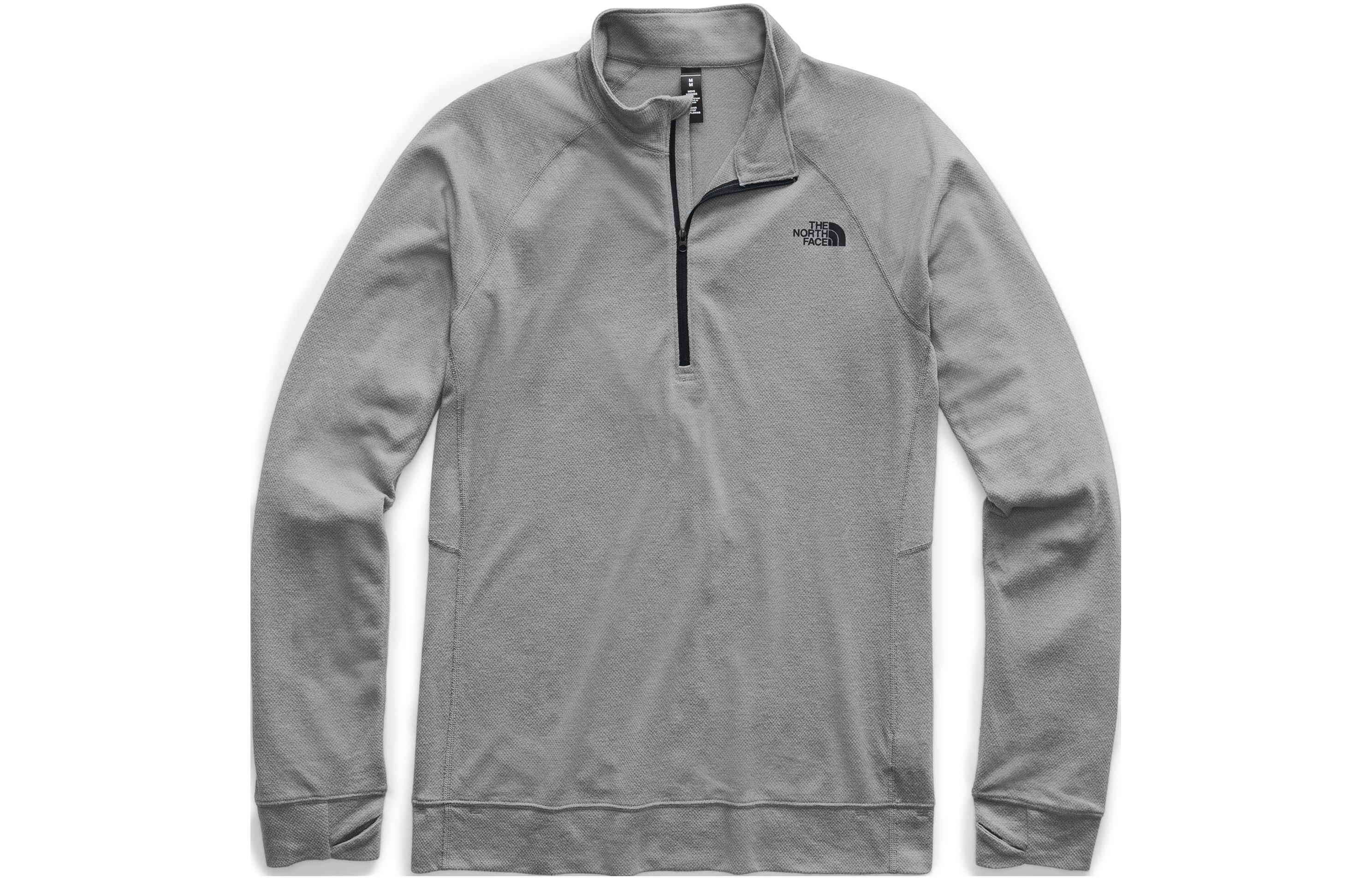 TNF Half-Zip Pullover Sweatshirt Gray with Logo Print NF0A3M5E-DYY