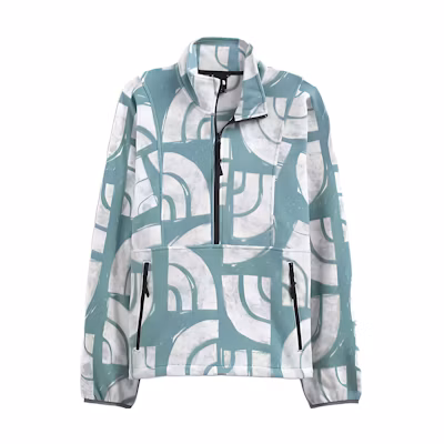 TNF Half-Zip Pullover Sweatshirt Logo Embroidery Light Blue NF0A7QEM-537
