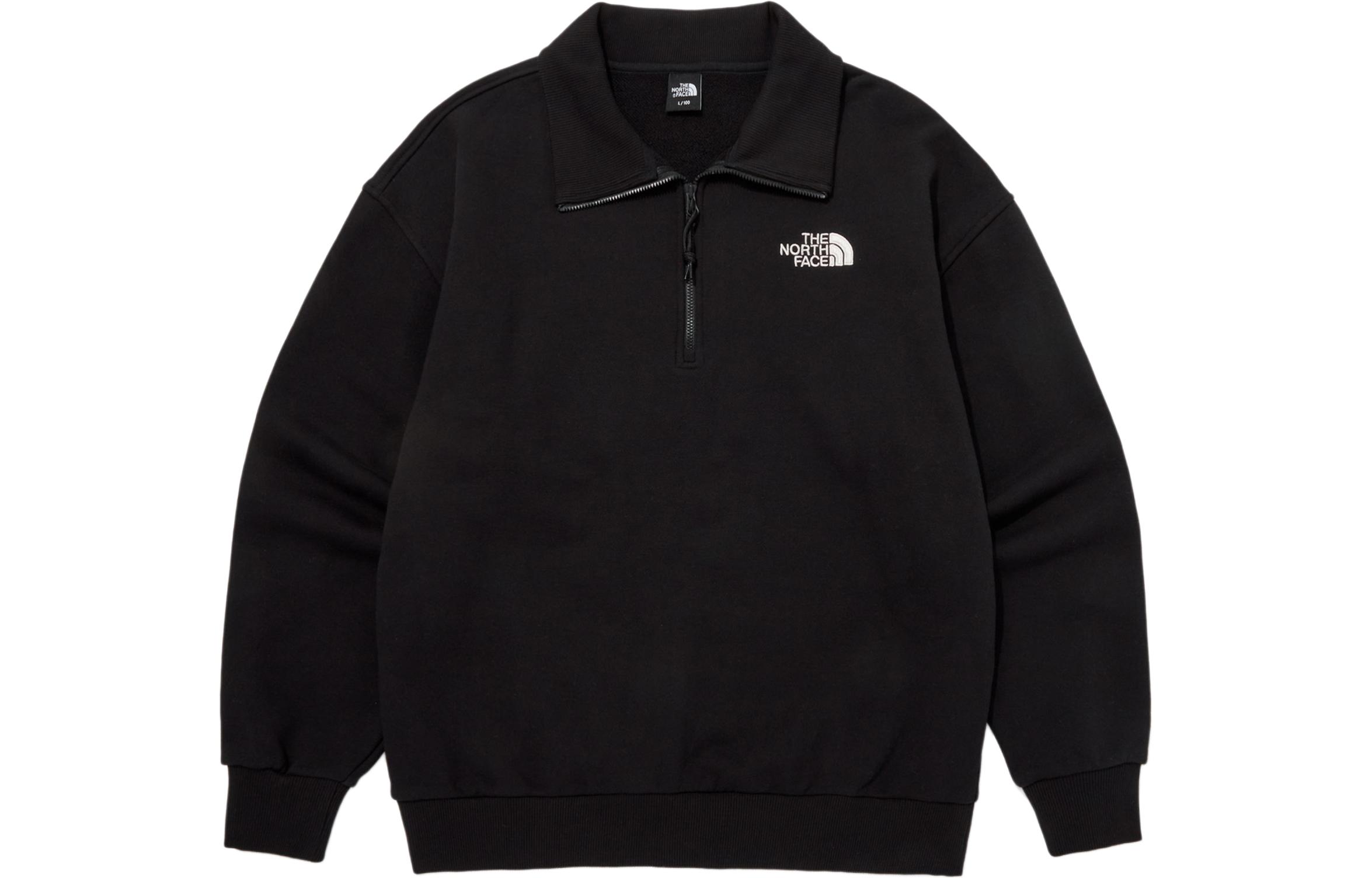 The North Face Half-Zip Pullover Sweatshirt with Logo, Black NM5MQ04-B