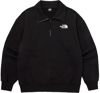 The North Face Half-Zip Pullover Sweatshirt dengan Logo, Hitam. NM5MQ04-B Buy The North Face Half-Zip Pullover Sweatshirt dengan Logo, Hitam. NM5MQ04-B