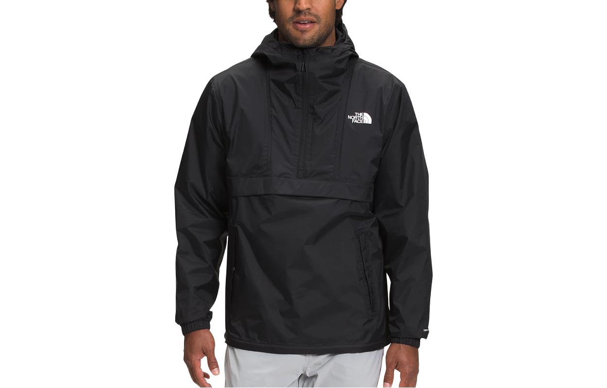 TNF Half-Zip Pullover Windbreaker Jacket Black Logo Design NF0A7QF50-JK3