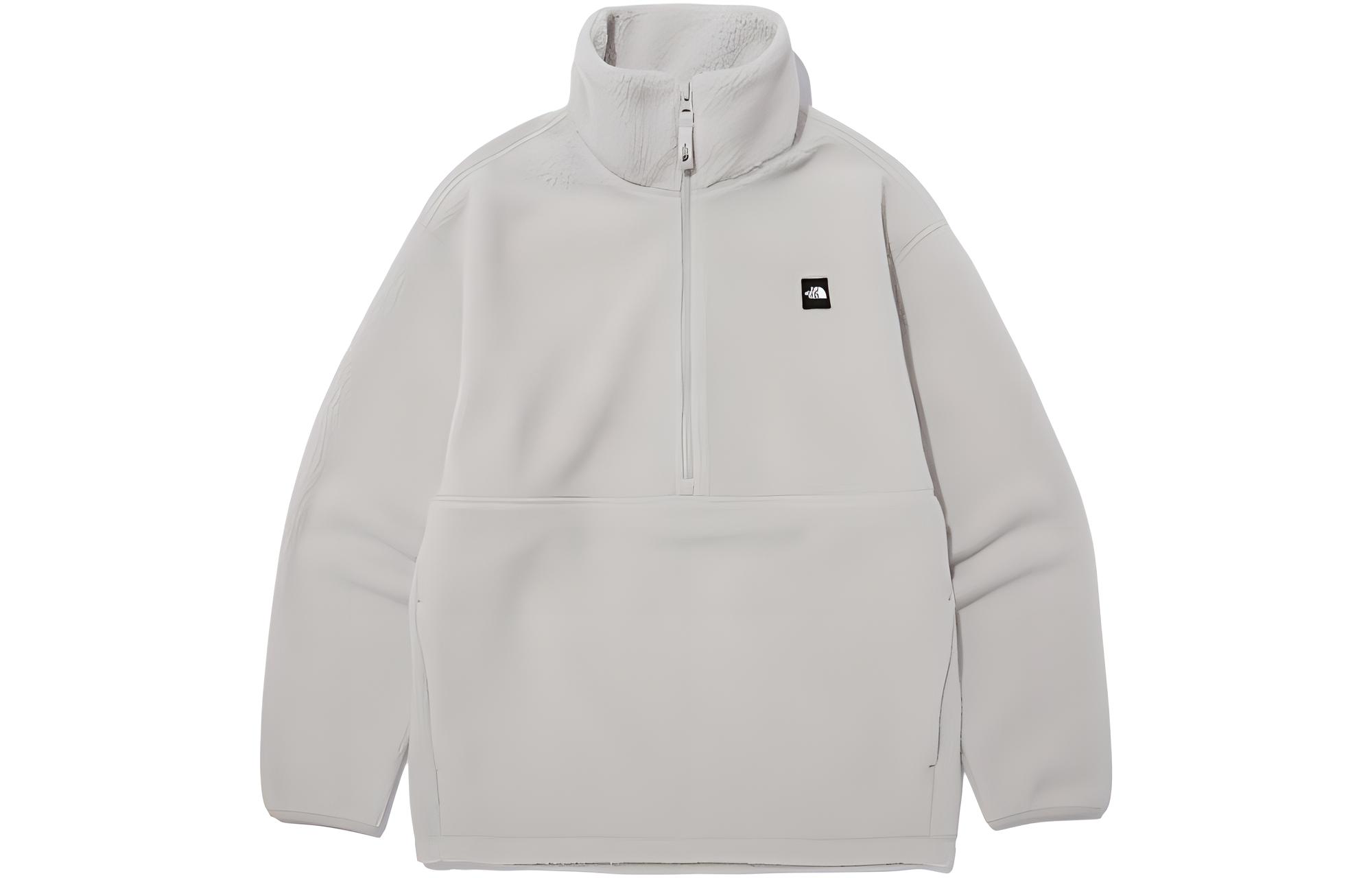 TNF Half-Zip White Sand Jacket with Logo Patch NA4FN50L