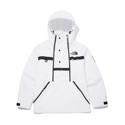 TNF Half-Zip Windbreaker Jacket White Outdoor Hiking NA4HM01J
