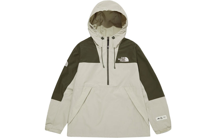 TNF Half-Zip Windproof Hooded Jacket Beige Unisex NA3BM60B