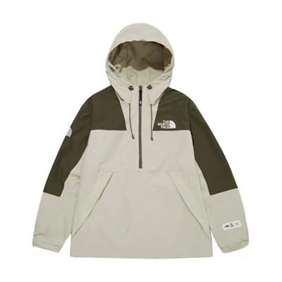 TNF Half-Zip Windproof Hooded Jacket Beige Unisex NA3BM60B
