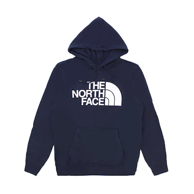 TNF Half Dome Logo Fleece Hoodie Navy Blue Winter Pullover NF0A4M4B-RG1