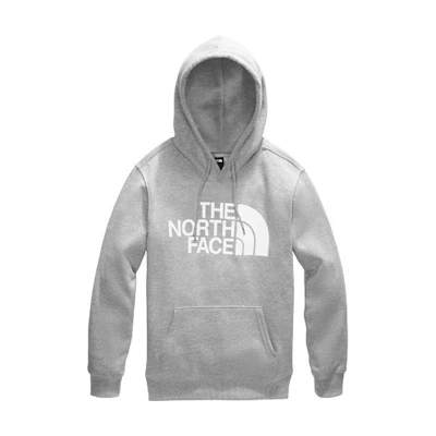 TNF Half Dome Logo Fleece Hoodie Winter Light Gray Pullover NF0A4M4B-DYX
